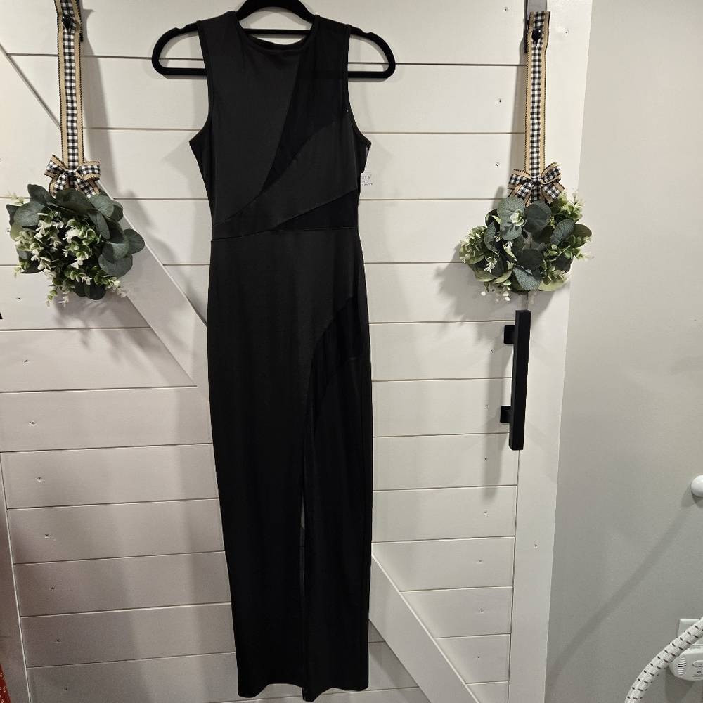 Black Halter SZ S, XS Sheath Maxi Dress for Cocktail, Prom